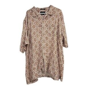 Paul Fredrick Finest Pure Linen Button Down SS Shirt Classic Fit Men’s Size 3XL